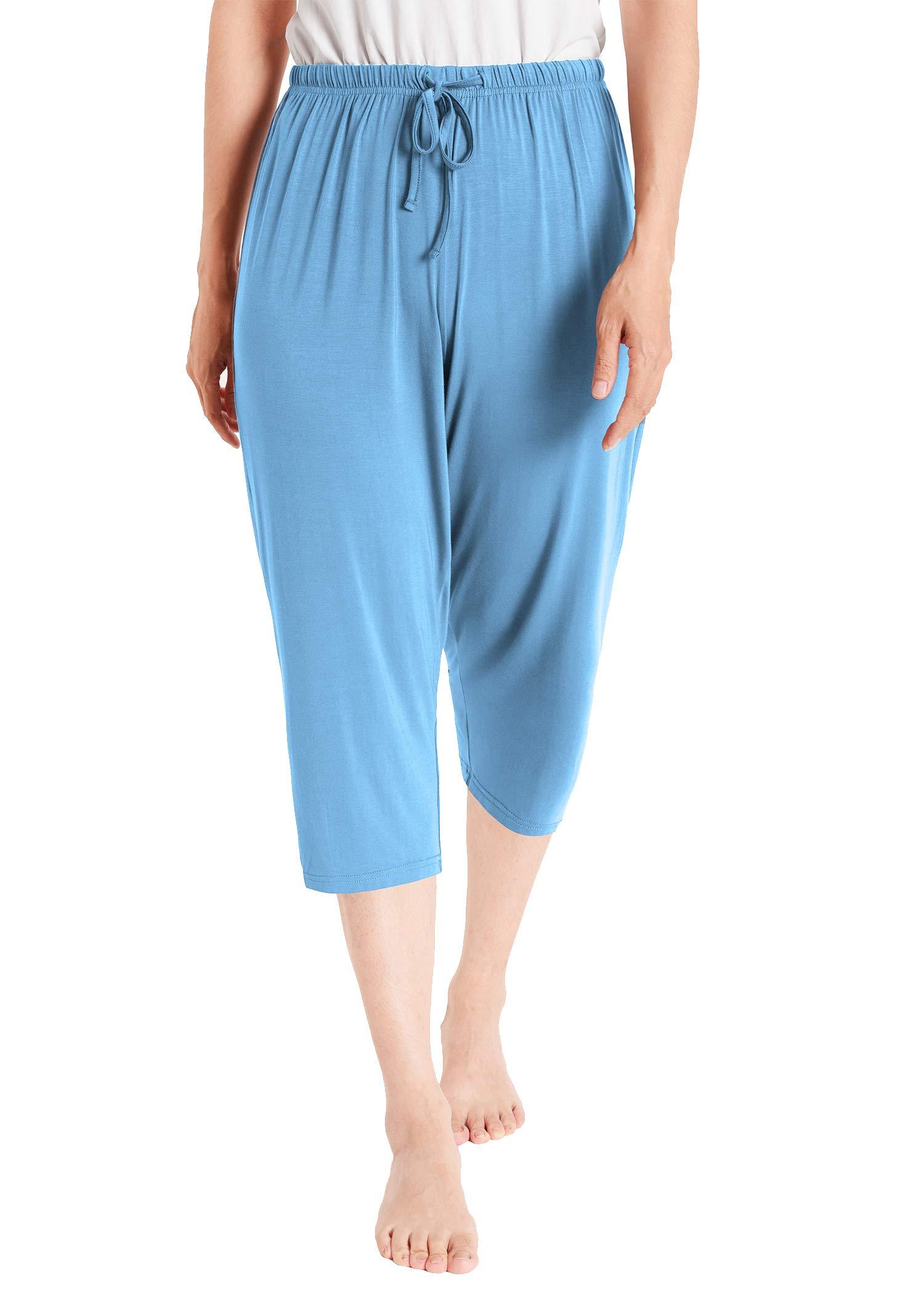 Women's Knit Bamboo Viscose Capris Sleepwear - Latuza