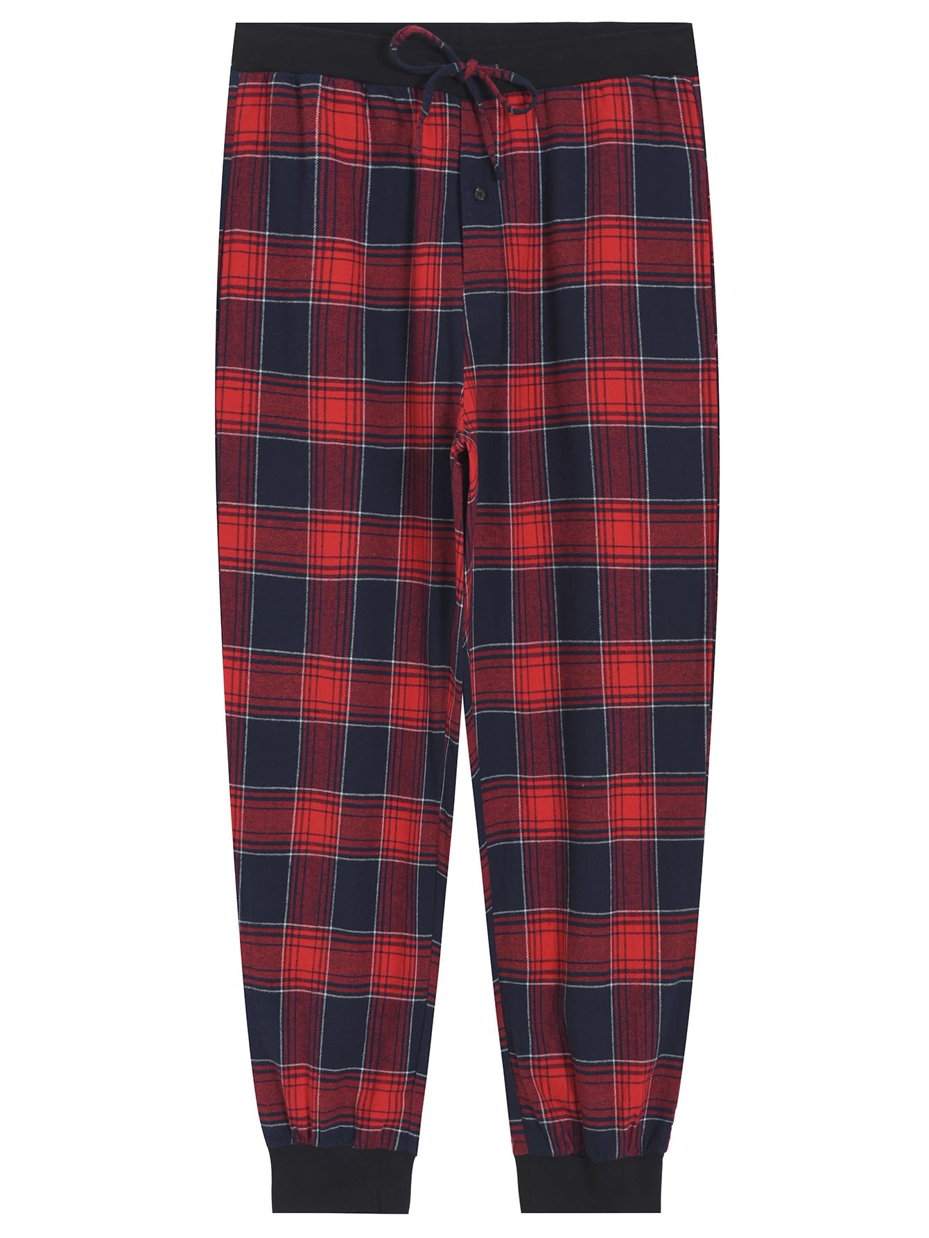 Men's Cotton Flannel Pajama Pants Plaid Jogger Lounge Pants with Pocke - Latuza