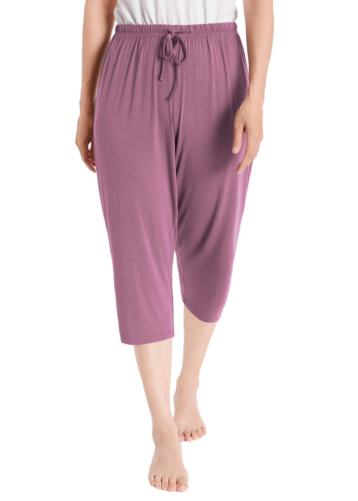 Women's Knit Bamboo Viscose Capris Sleepwear - Latuza