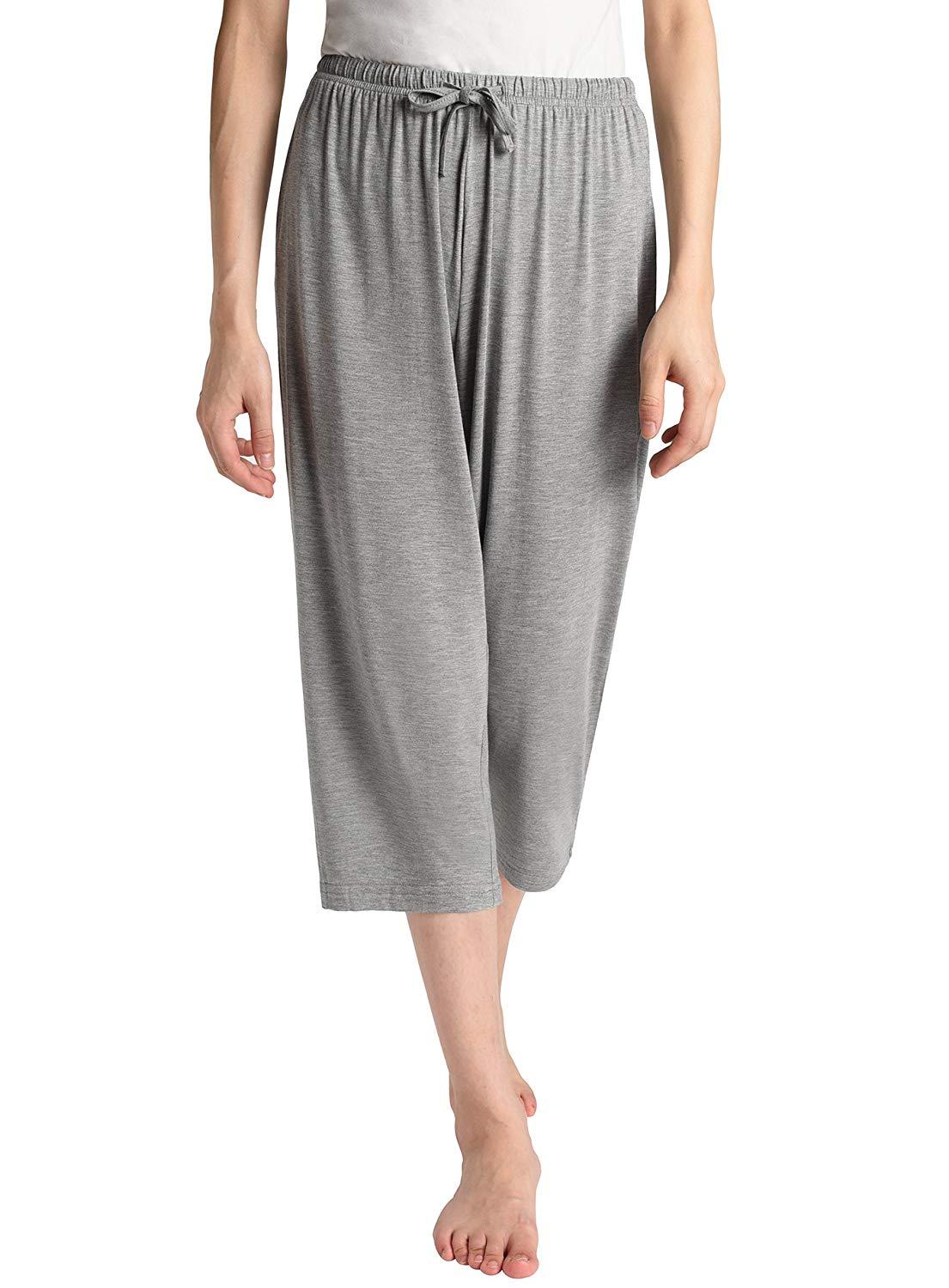 Women's Knit Bamboo Viscose Capris Sleepwear - Latuza