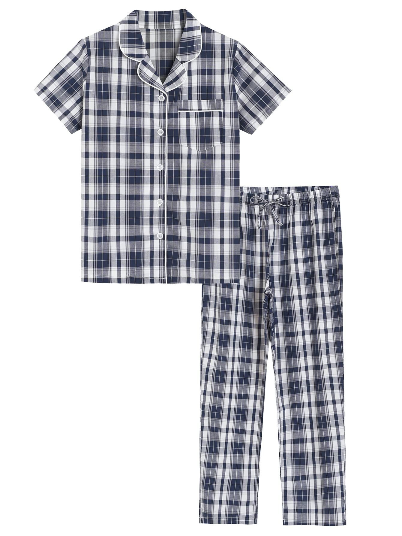 Men's Matching Pjs for Couples Button Down Pajama Sets - Latuza