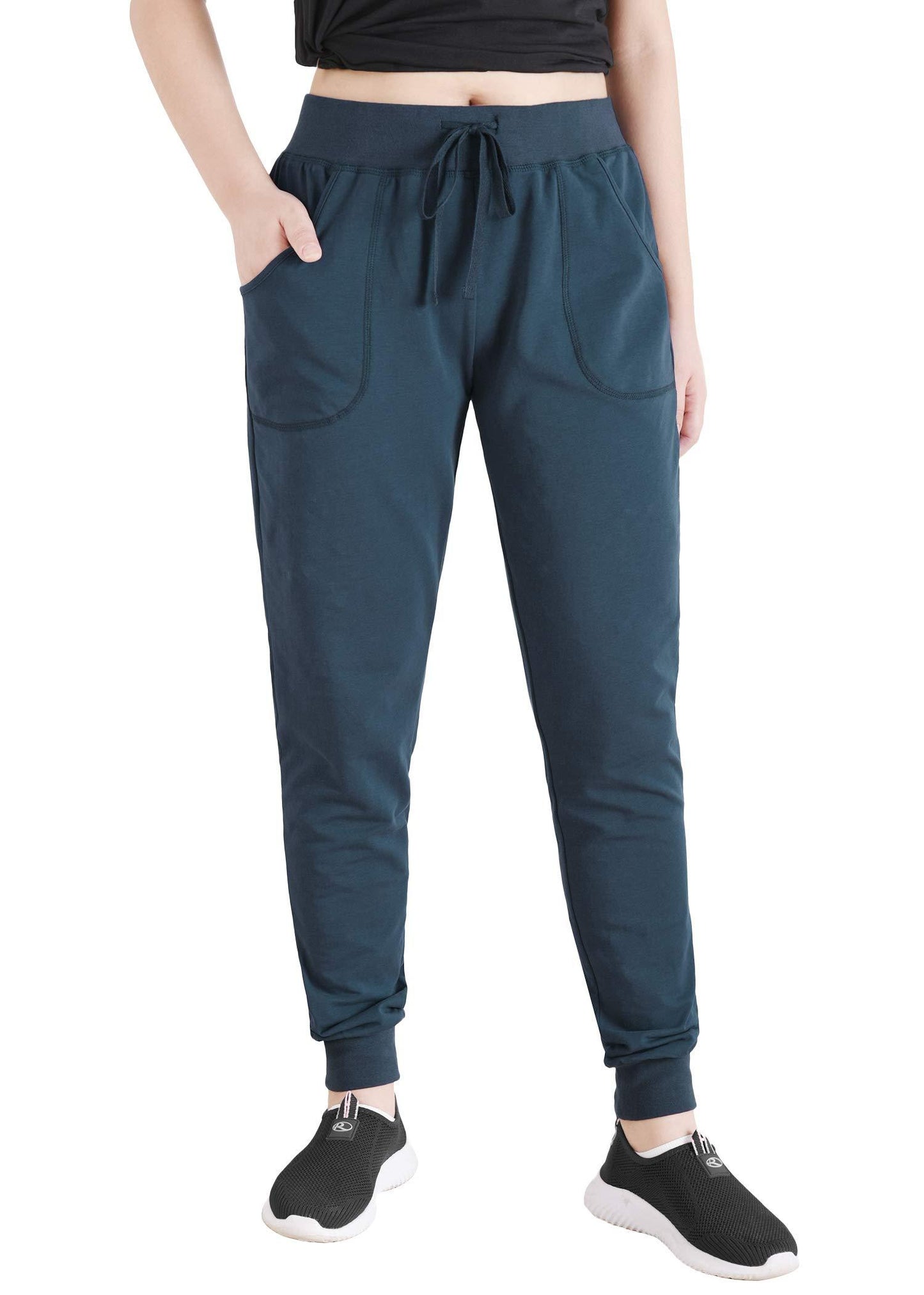 Women's Cotton Joggers Jersey Sweatpants with Pockets - Latuza