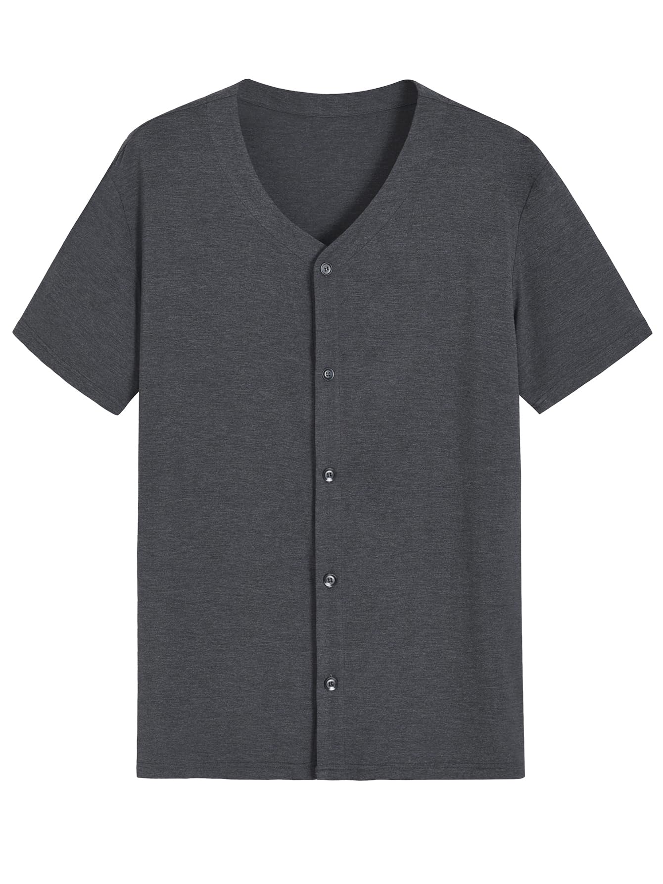 Men's Viscose Pajama Top Button Up Sleep Shirt - Latuza