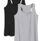 Women's Cotton Racerback Sleep Tank Top Sleeveless Lounge Top - Latuza