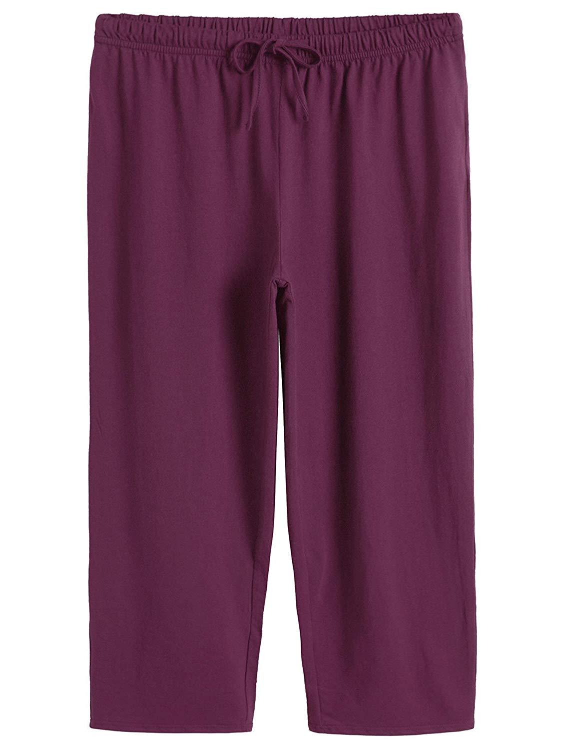 Women's Cotton Capri Pants Sleep Capris - Latuza