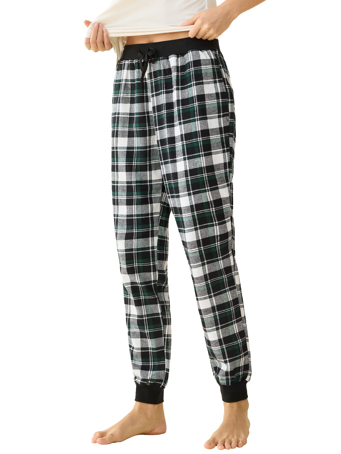 Women's Cotton Flannel Plaid Pajama Jogger Pants – Latuza