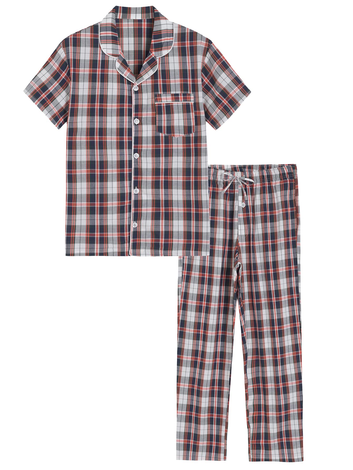 Men's Matching Pjs for Couples Button Down Pajama Sets - Latuza