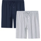 Men's Cotton Pajama Bottoms Soft Lounge Shorts with Pockets - Latuza