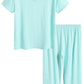 Women’s Bamboo Tops with Capri Pants Pajamas Set - Latuza