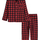 Men’s Cotton Pajama Set Plaid Woven Sleepwear - Latuza