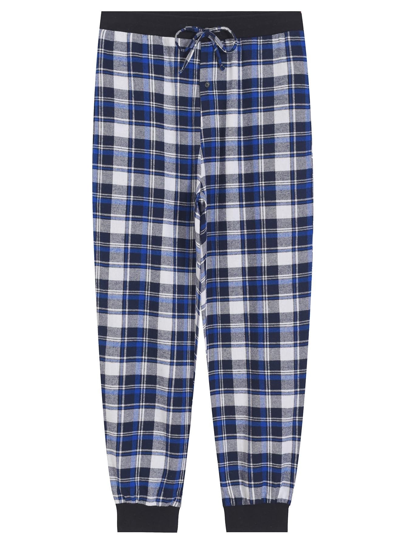 Men's Cotton Flannel Pajama Pants Plaid Jogger Lounge Pants with Pocke - Latuza