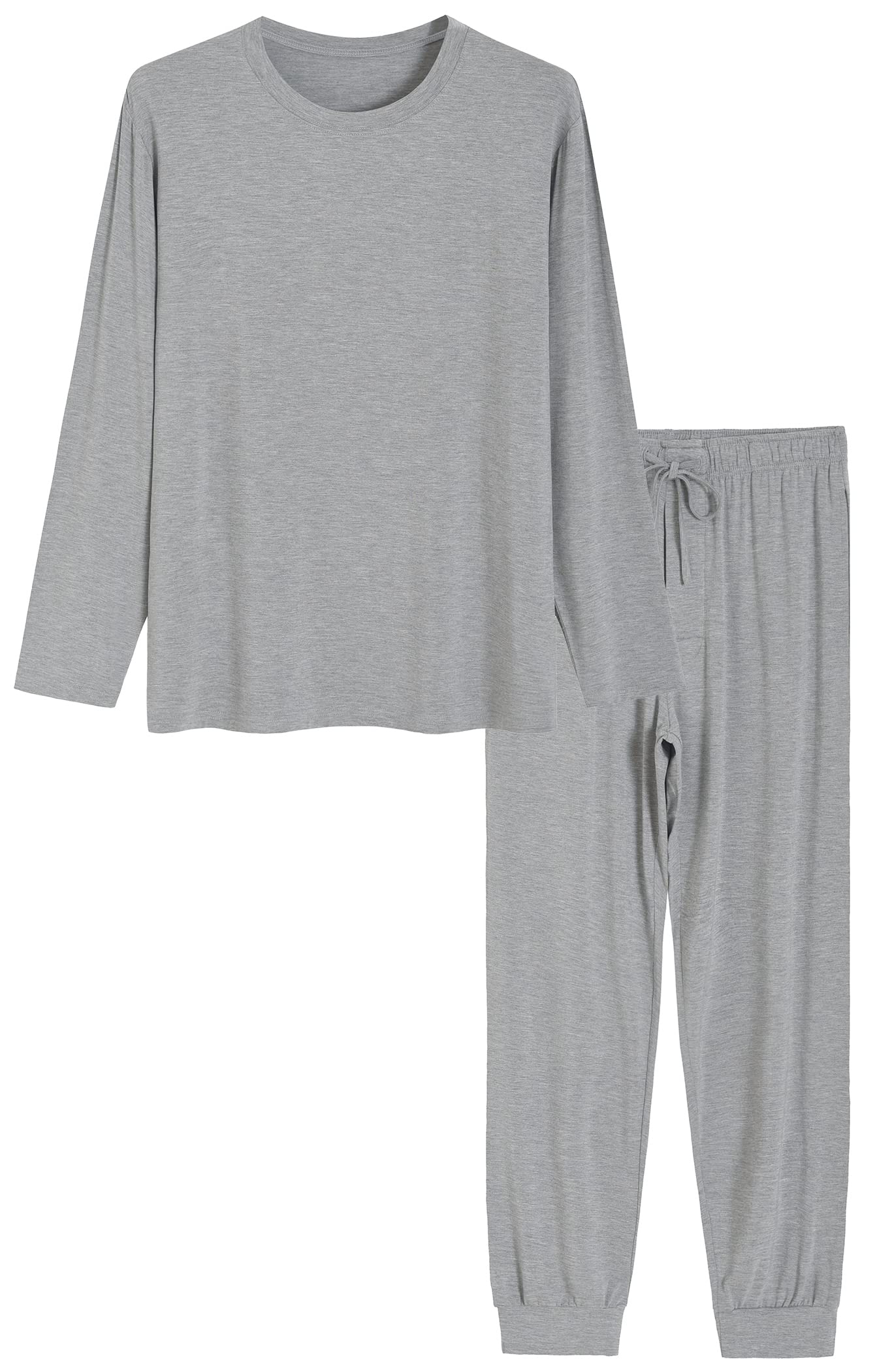 Men's Bamboo Viscose Sleep Shirt Jogger Pajama Pants Lounge Set - Latuza