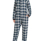 Women's Flannel Zipper Onesie Long Sleeves Pajama Jumpsuit - Latuza