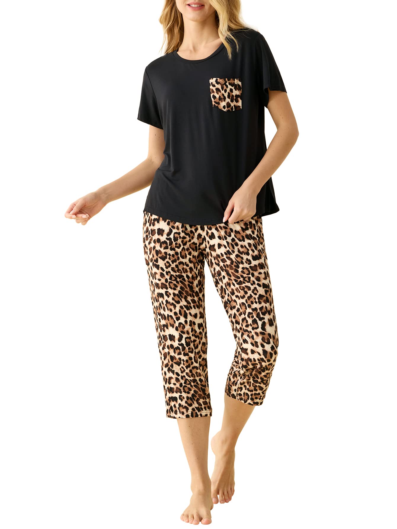 Women's Capri Pajamas Lounge Set - Latuza