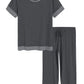 Women's Bamboo Viscose Capri Lounge Pajama Set - Latuza