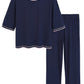 Women's 3/4 Sleeve Scoop Neck Bamboo Pajama Set - Latuza