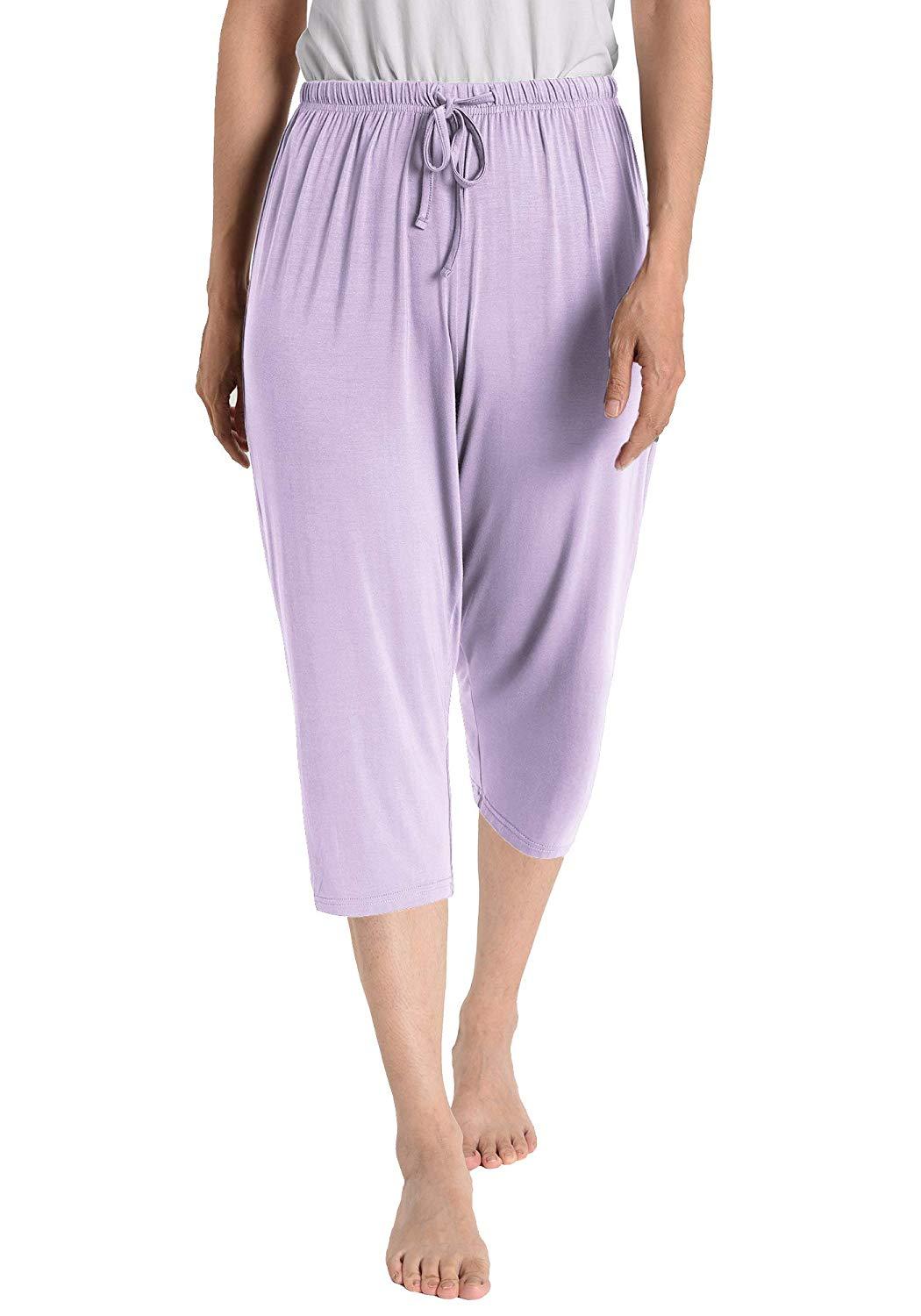 Women's Knit Bamboo Viscose Capris Sleepwear - Latuza