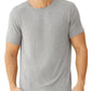 Men's Bamboo Viscose Crew Neck Short Sleeves Pajama Sleep Shirt - Latuza