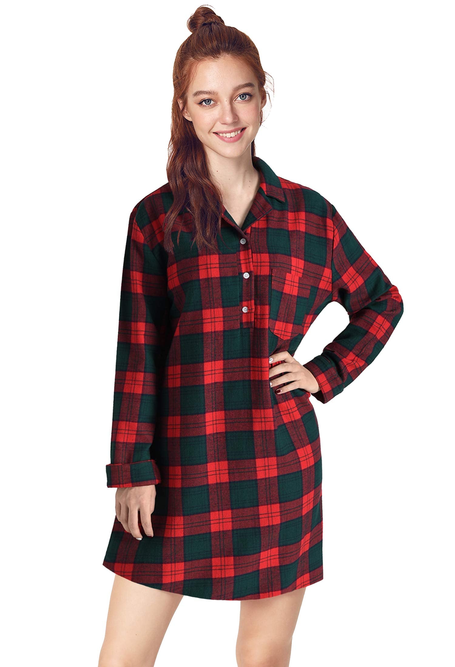 Women's Cotton Flannel Nightgown - Latuza