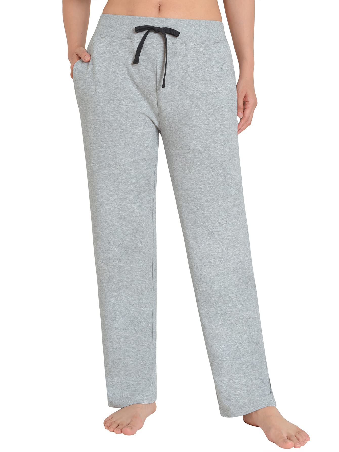 Women's Petite Cotton Lounge Pants with Pockets - Latuza