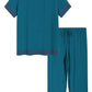 Women's Bamboo Viscose Capri Lounge Pajama Set - Latuza