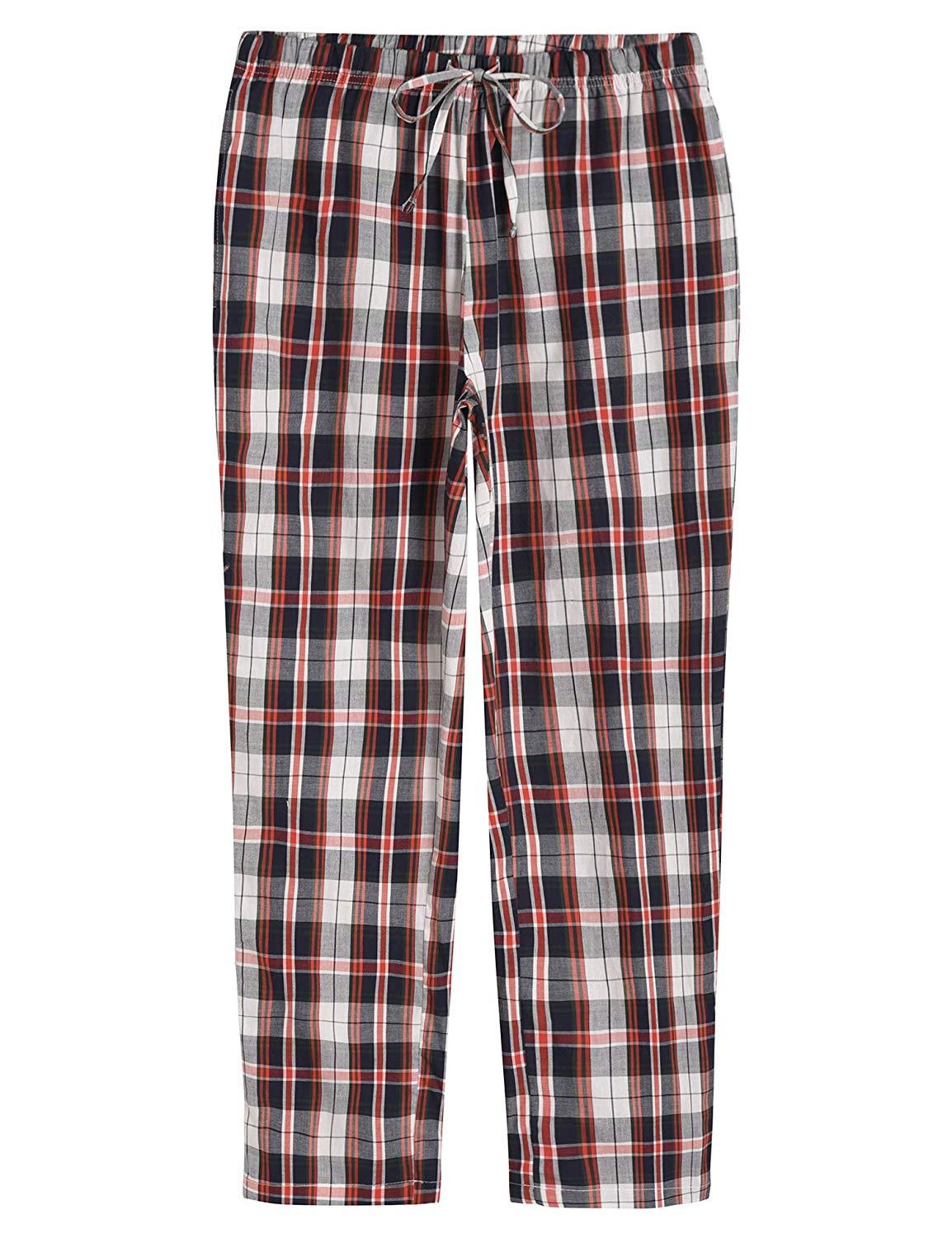 Women's Plaid Pajamas Pants Cotton Sleepwear with Pockets - Latuza