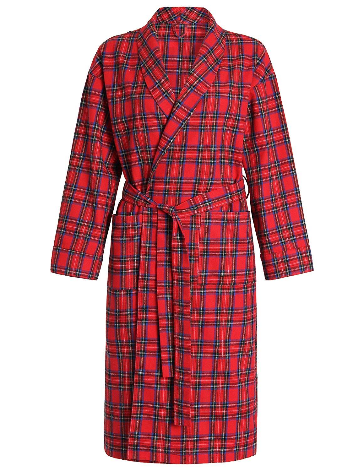 Women's Cotton Flannel Robe - Latuza