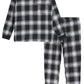 Women's Flannel Cotton Plaid Jogger Pants Pajamas Set - Latuza