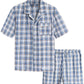 Men's Cotton Woven Short Sleepwear Pajama Set - Latuza