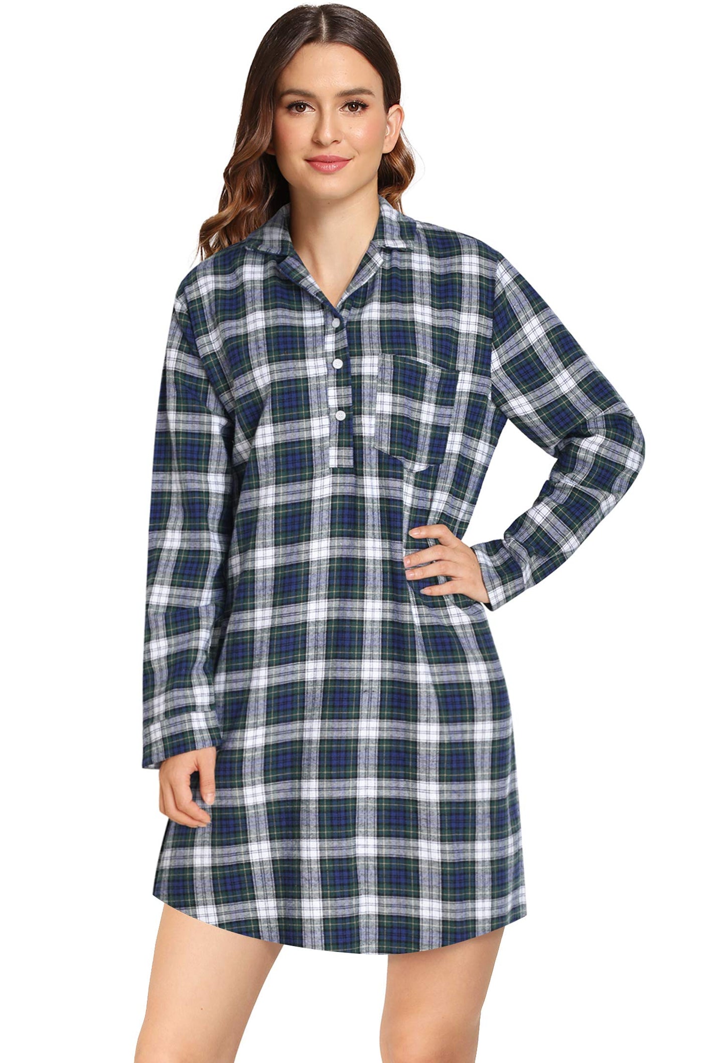 Women's Cotton Flannel Nightgown - Latuza