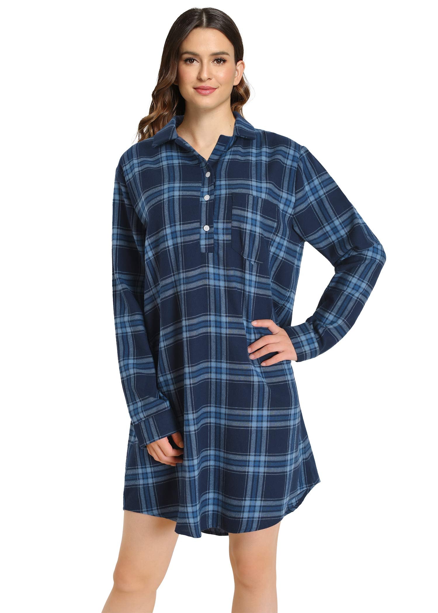 Women's Cotton Flannel Nightgown - Latuza