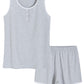 Women's Cotton Loungewear Set Sleep Tank Top with Pajama Shorts - Latuza