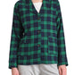 Women's Cotton Flannel Bed Jacket with Pockets- Latuza