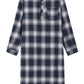 Men's Long Sleeves Cotton Flannel Nightshirt Nightgown - Latuza