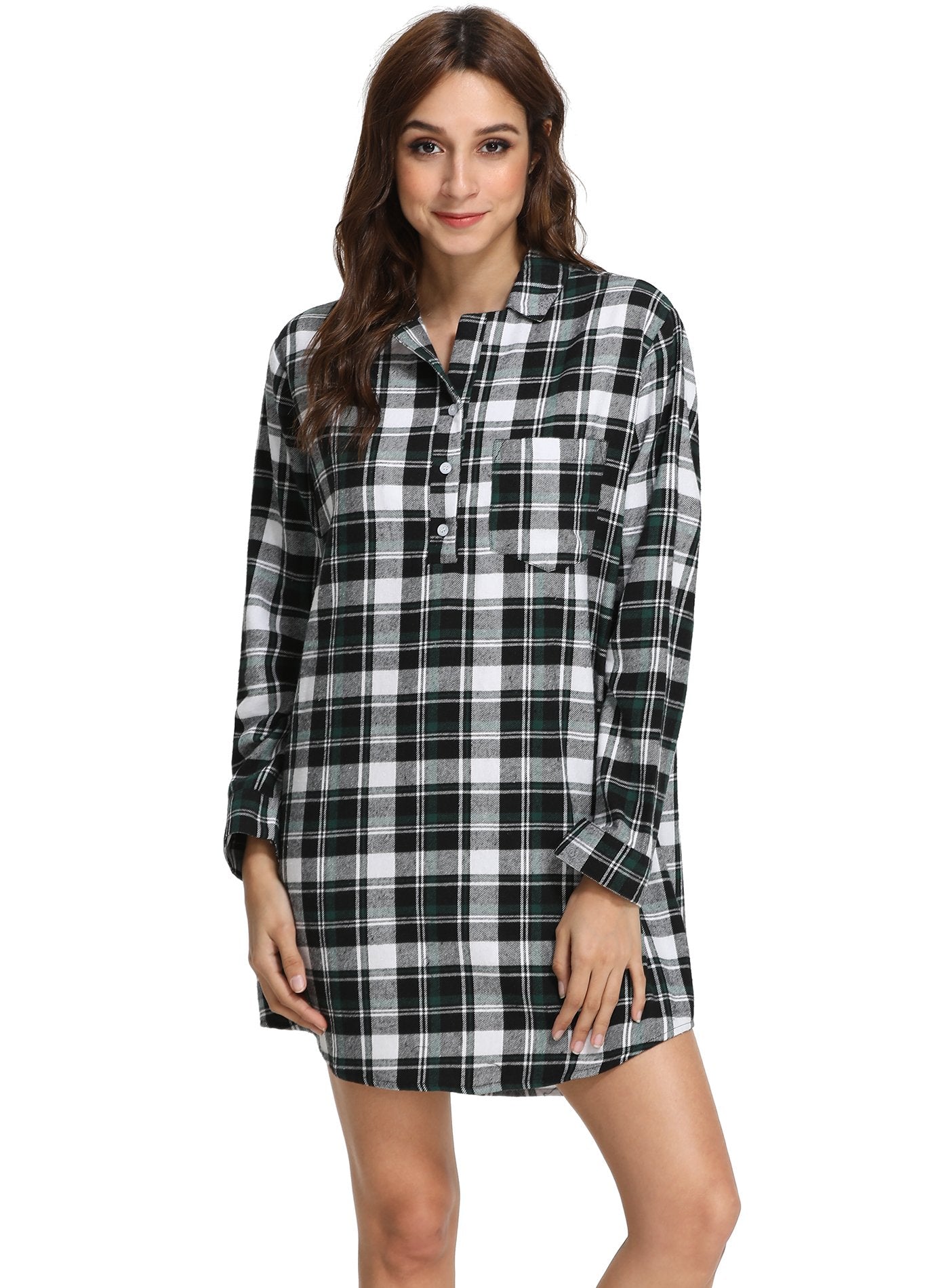 Women's Cotton Flannel Nightgown - Latuza