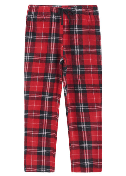Women's Fleece Plaid Pajama Pants with Pockets - Latuza