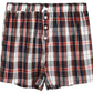Women's Sleepwear Cotton Plaid Pajama Boxer Shorts - Latuza