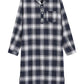 Men's Cotton Flannel Nightshirts Long Sleeve Night Gown - Latuza