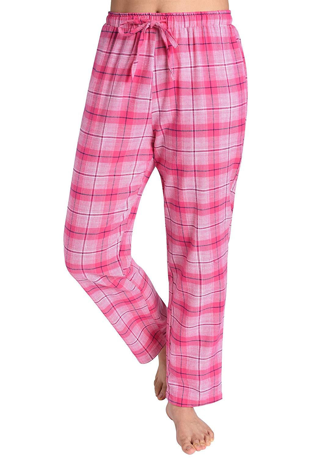 Women’s Pajama Pants Cotton Lounge Pants Plaid PJs Bottoms - Latuza