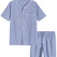 Men's Summer Cotton Pajamas Shorts Set