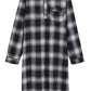 Men's Cotton Flannel Nightshirt Sleep Shirt - Latuza