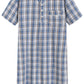 Men's Plaid Nightshirt Cotton Sleep Shirt - Latuza