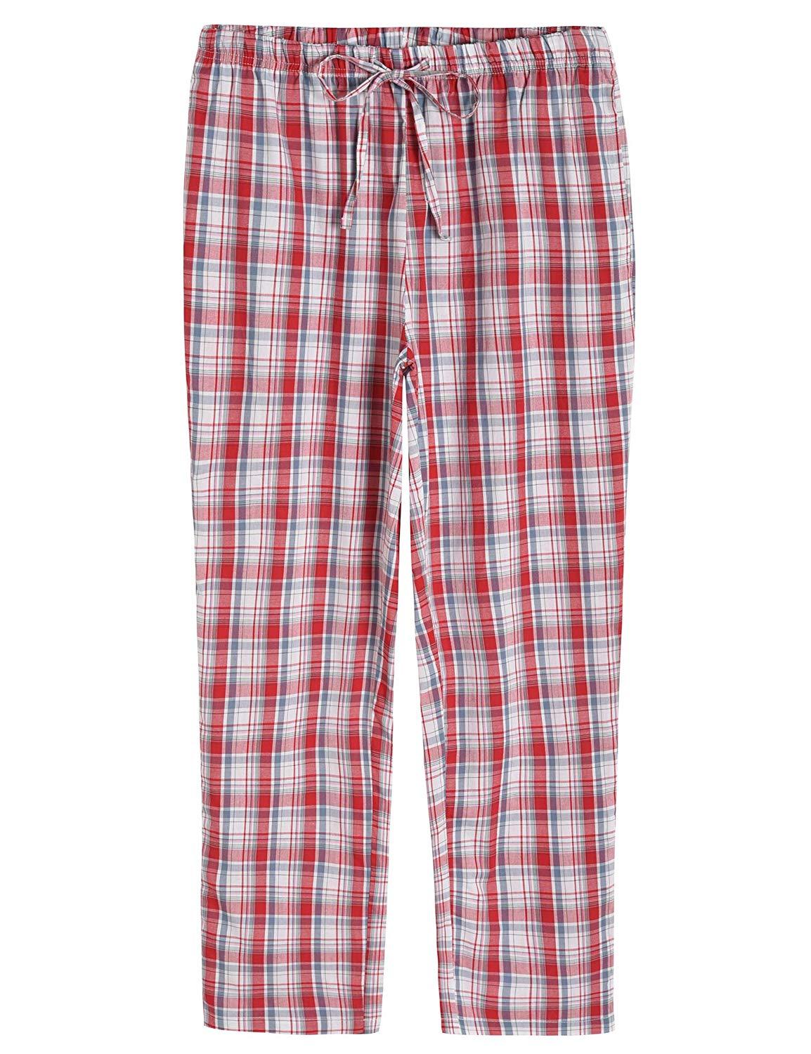 Women's Plaid Pajamas Pants Cotton Sleepwear with Pockets - Latuza