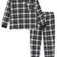 Women's Flannel Cotton Plaid Jogger Pants Pajamas Set - Latuza