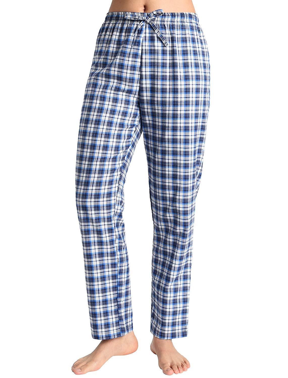 Women's Pajama Pants Cotton Lounge Pants Plaid PJs Bottoms – Latuza