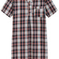 Men's Plaid Nightshirt Cotton Sleep Shirt - Latuza