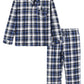 Men’s Cotton Pajama Set Plaid Woven Sleepwear - Latuza