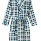 Men's Cotton Flannel Robe Soft Plaid Bathrobe - Available in Big & Tall - Latuza