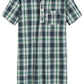 Men's Plaid Nightshirt Cotton Sleep Shirt - Latuza