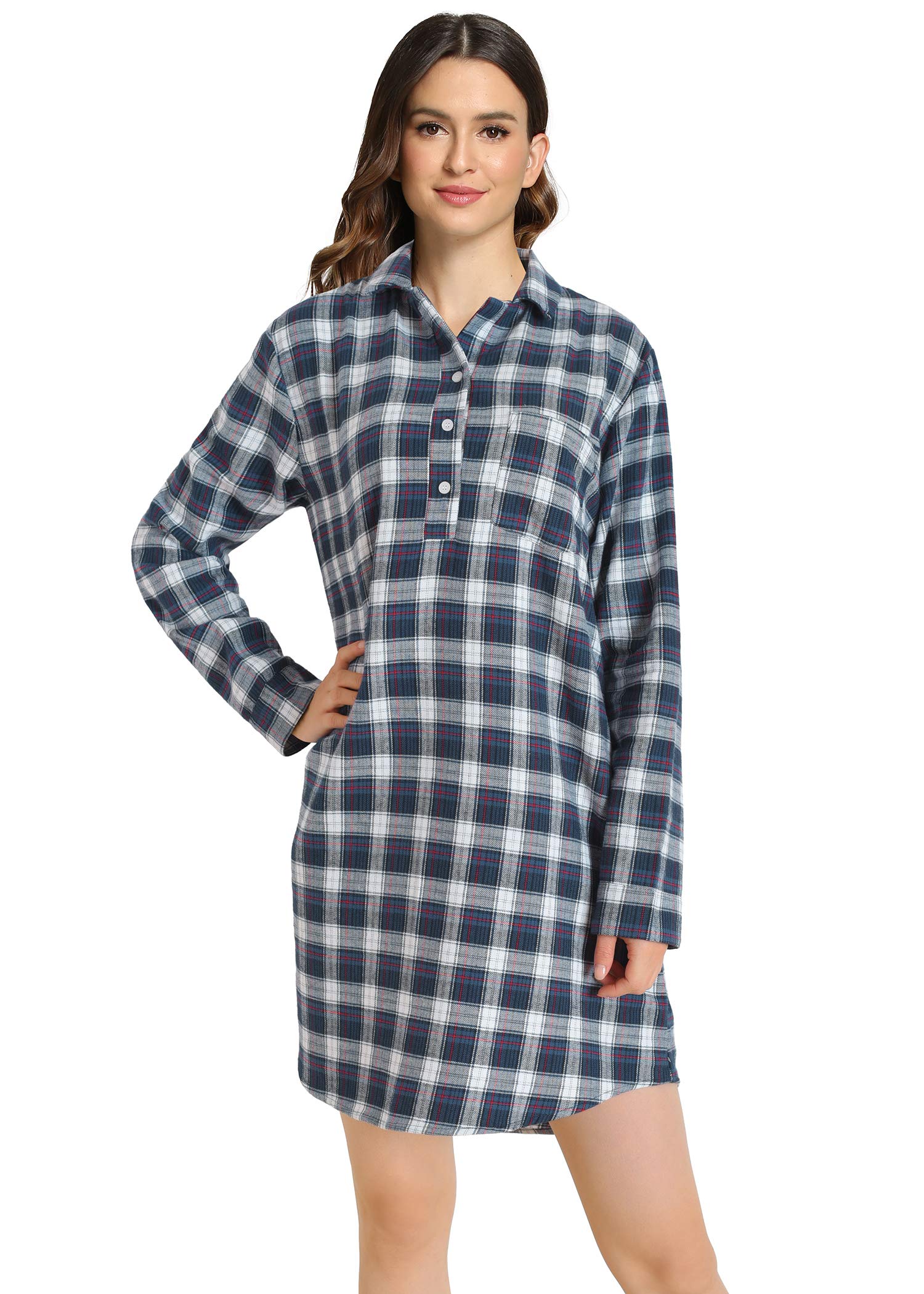 Women's Cotton Flannel Nightgown - Latuza